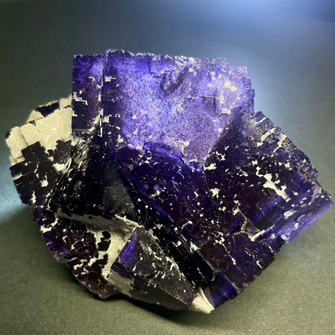 アメリカ イリノイ産 フローライト 蛍石 鉱物標本 原石 ②