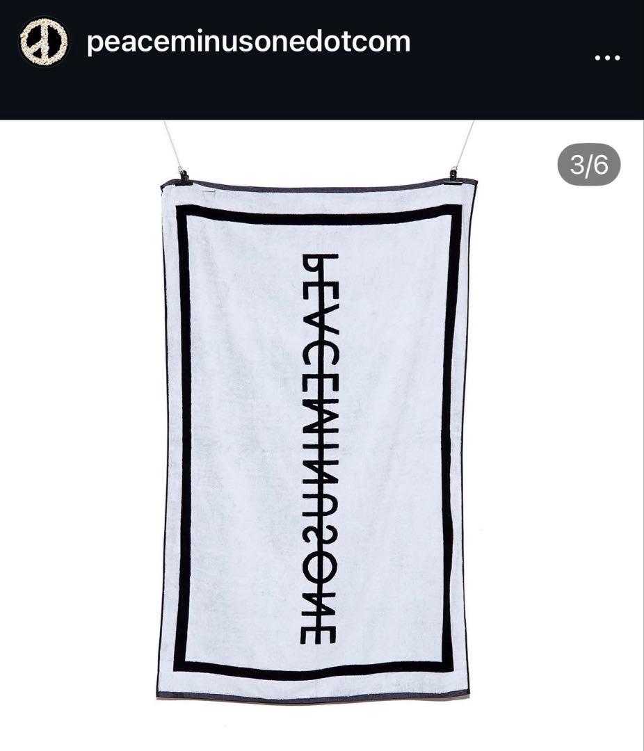 タオル peaceminusone BEACH TOWEL #1 BLACK