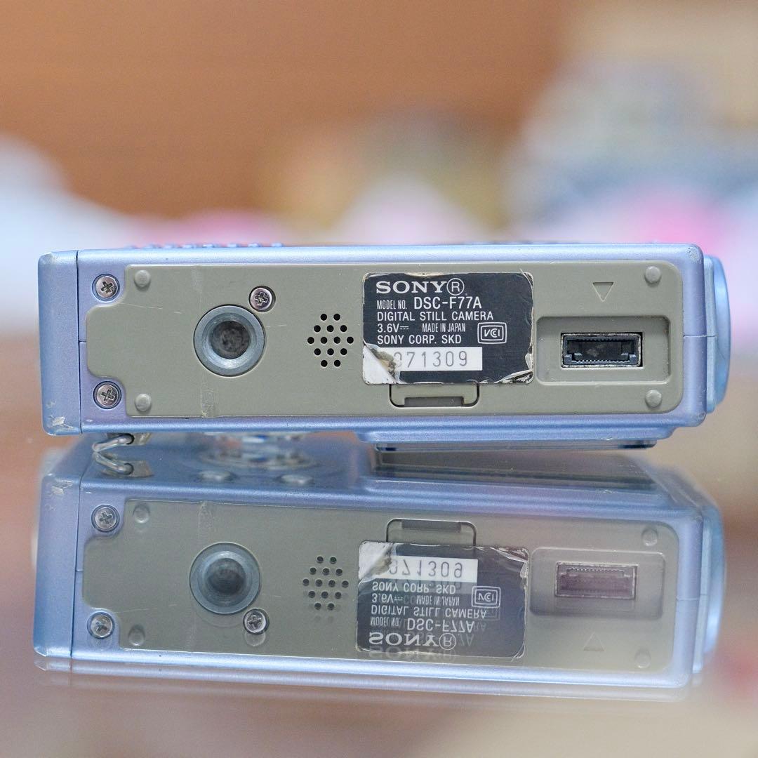 ！希少！動作品 平成レトロ Y2K SONY DSC-F77A ブルー 海外仕様