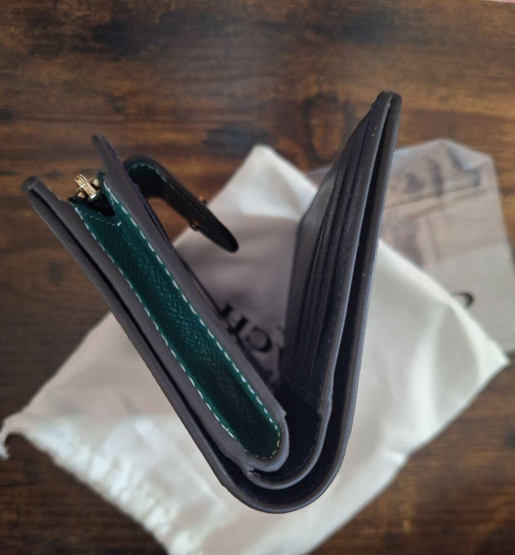 超美品 COACH 財布 グリーン