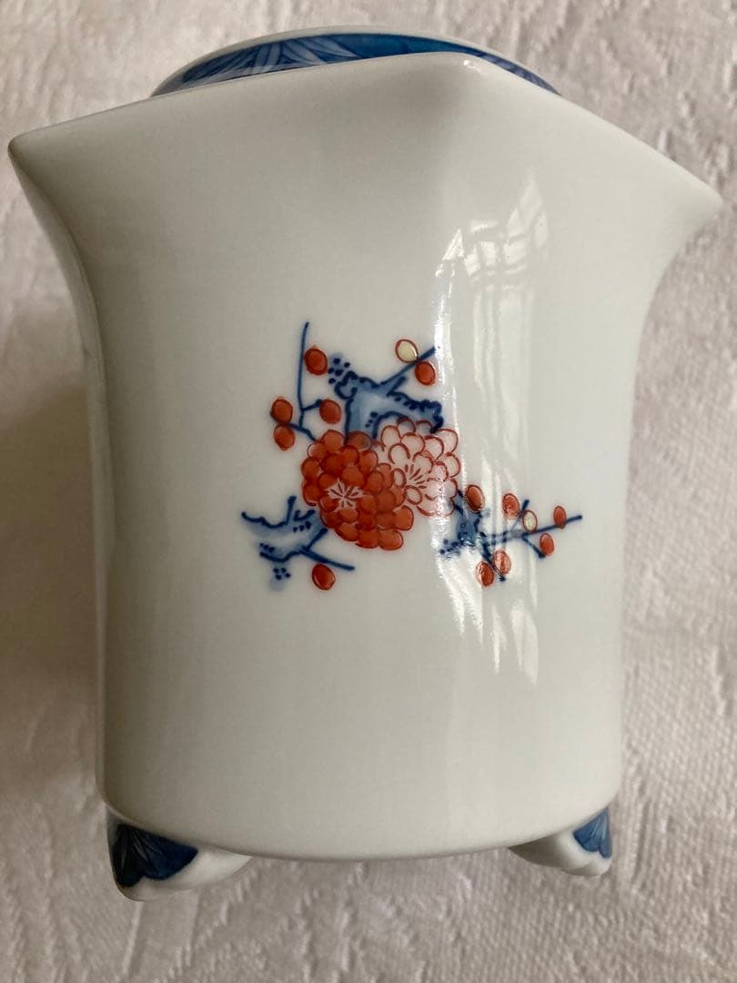 香炉　魯山　色鍋島焼　新品