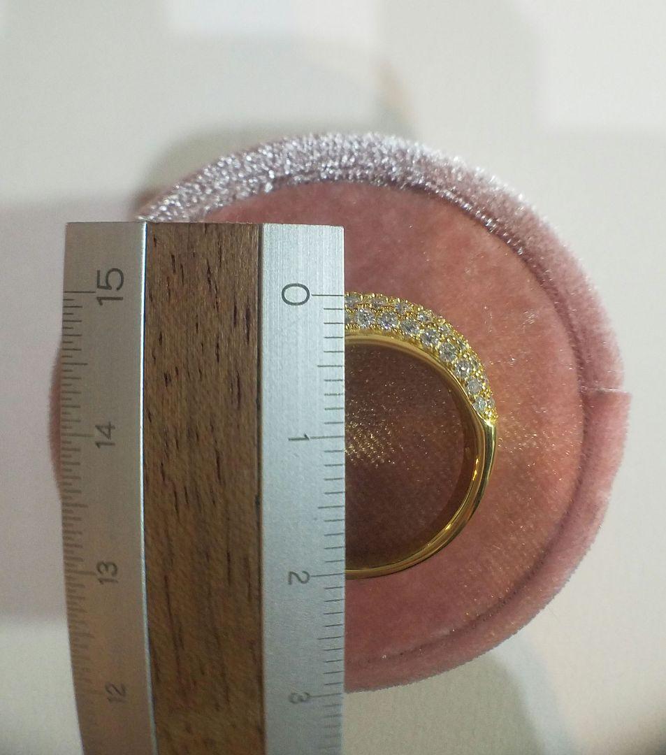 Mayu！最高級モアサナイト　6ミリ　パヴェハーフエタニティリング　YG