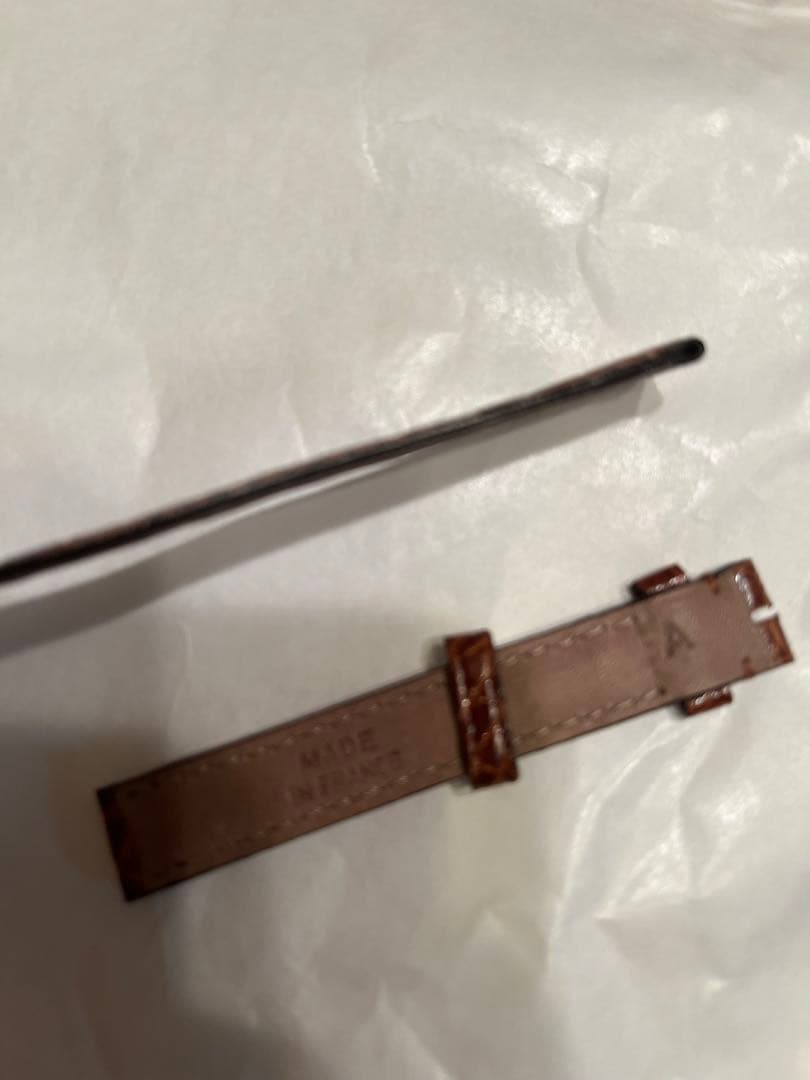 カルティエ　時計ベルト　アリゲーター　shiny Gold 未使用1.2センチ