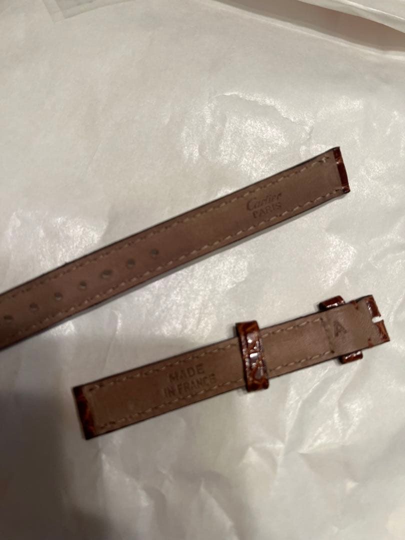 カルティエ　時計ベルト　アリゲーター　shiny Gold 未使用1.2センチ