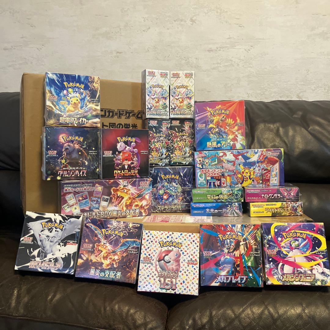 ポケモンBOX全シュリンク付20BOX、classic.ロケット団ケース1点ずつ