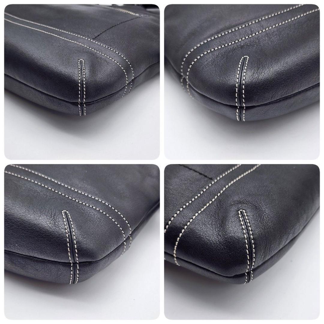 美品 COACH コーチ ショルダーバッグ シグネチャー ブラック 1415
