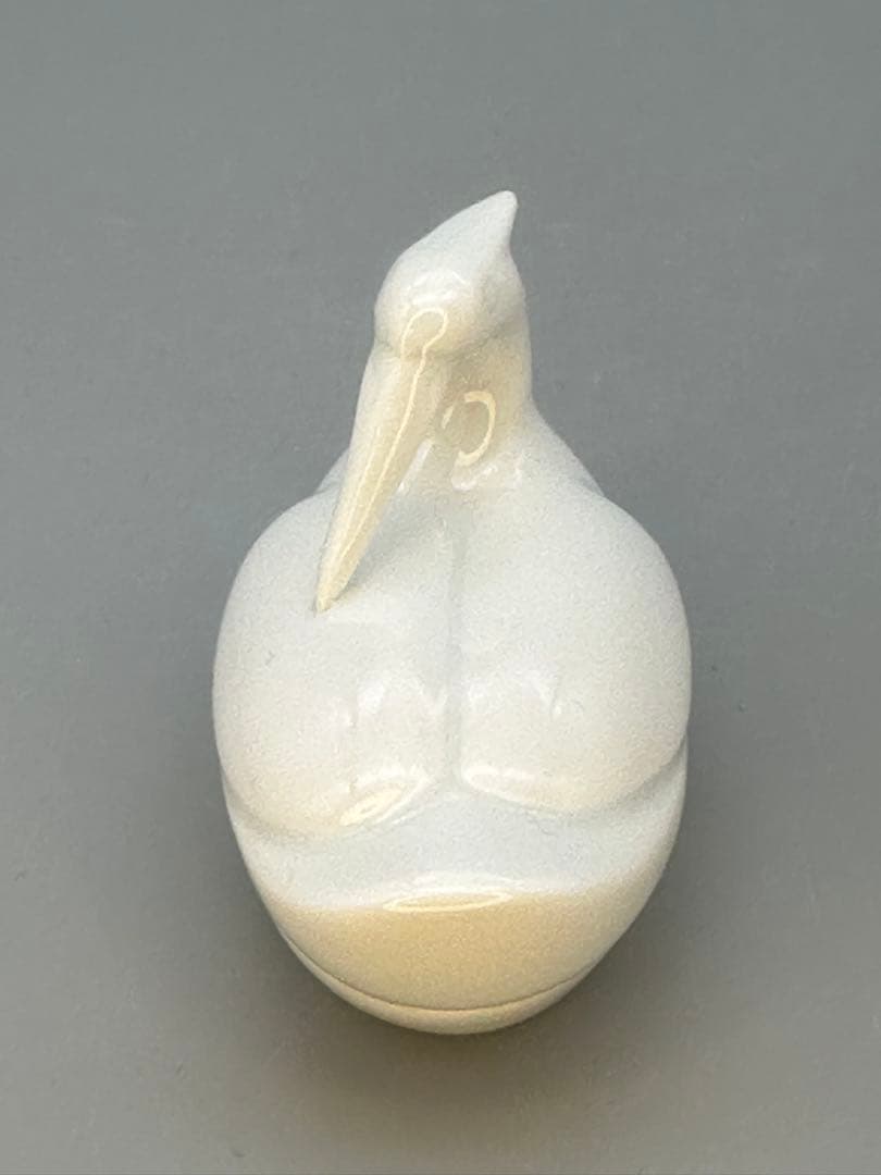 茶道具　香合　柿右衛門　白磁鷺