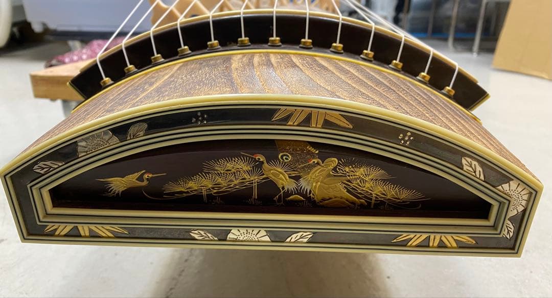 琴 お筝 筝 13弦 小川謹製 焼き印 くり甲