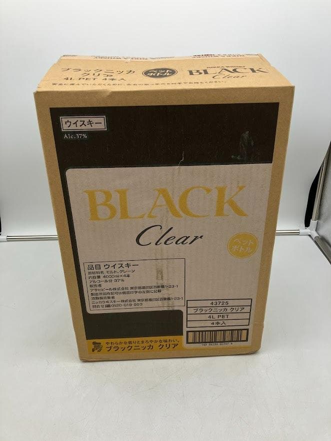 【新品・未開封】　ウィスキーブラックニッカ　モルト・グレーン　4000ml　4本