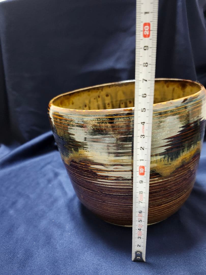 高取焼 14代　亀井味楽 高取水指 裏千家　鵬雲斎 花押　水指　茶道