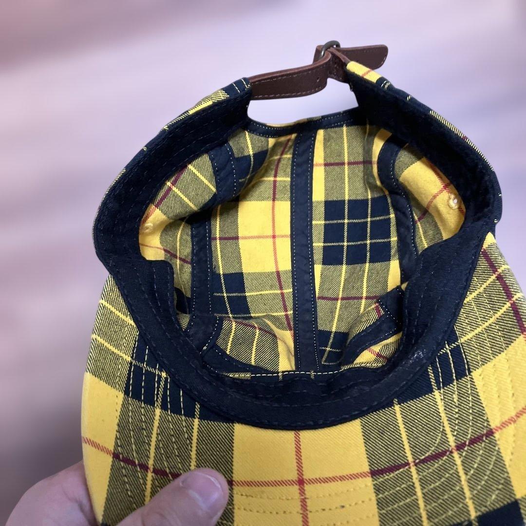 Supreme チェック柄 ワークキャップ　イエロー