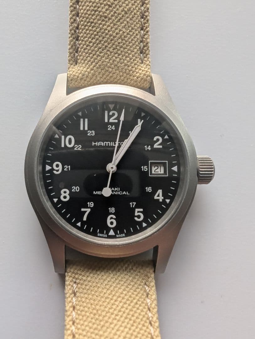HAMILTON Khaki Field 手巻き時計 ブラック
