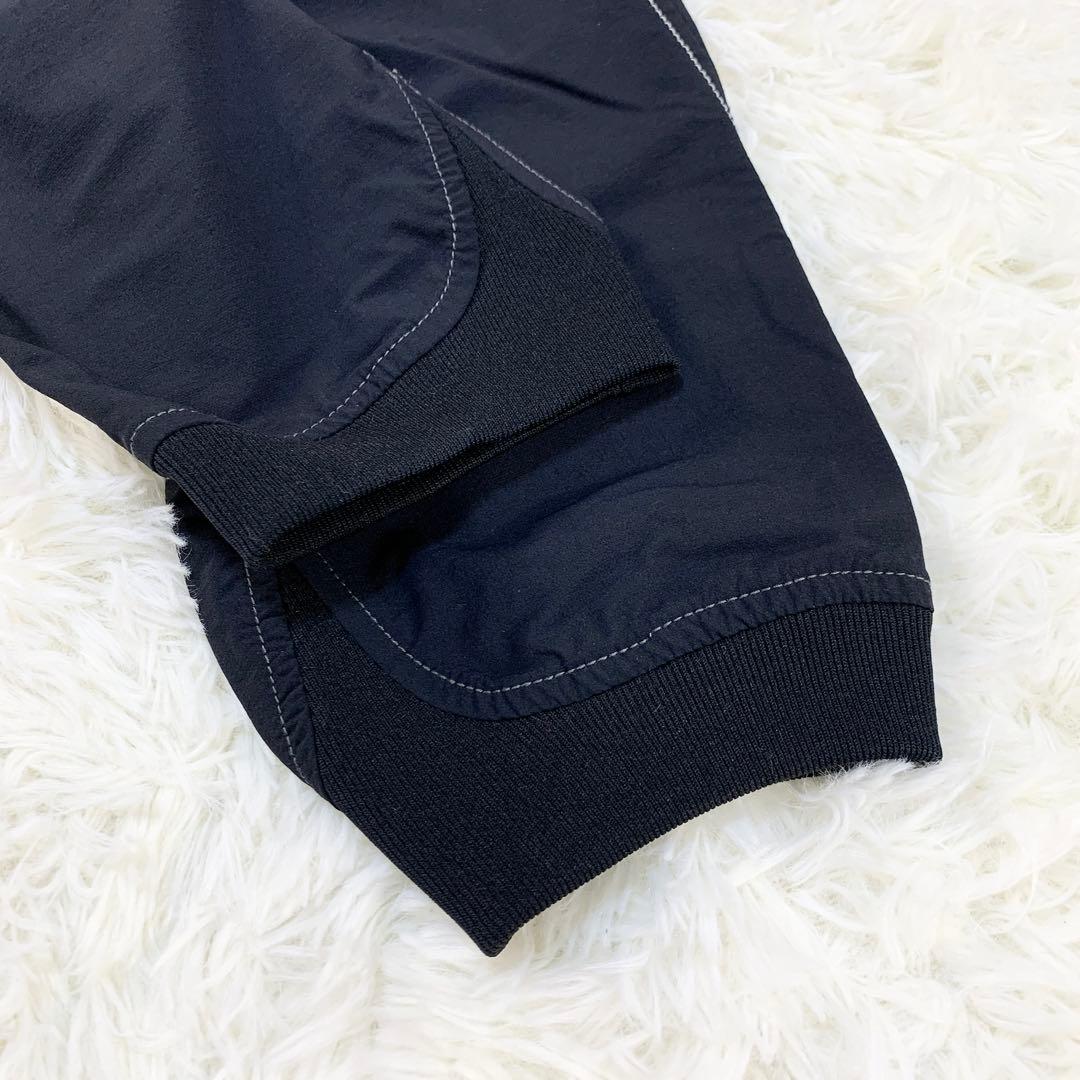 アンドワンダー シェラーストレッチサルエルパンツ*黒/0*and wander