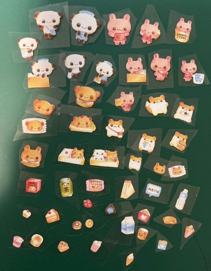 平成レトロ　当時物　フレークシール　ハムスター　パンダ　うさぎ　レア