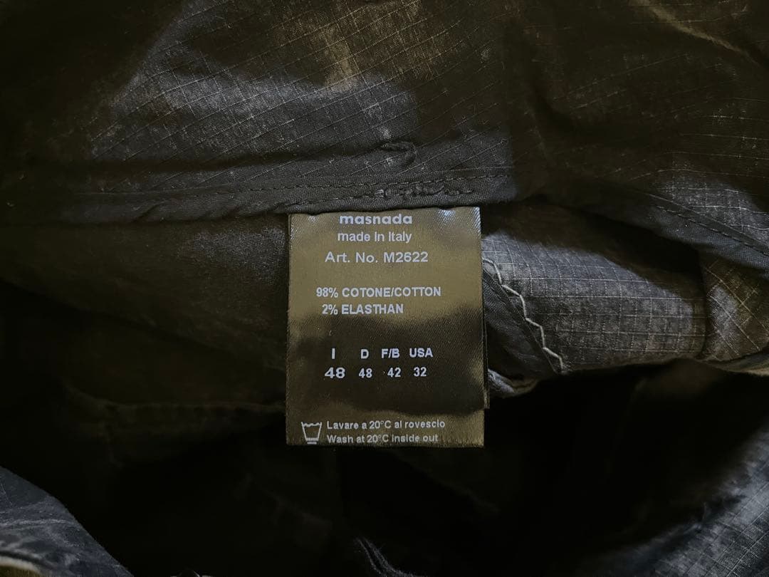 極美品★定8.8万 masnada ボンテージジップ ミリタリーパンツ マスナダ