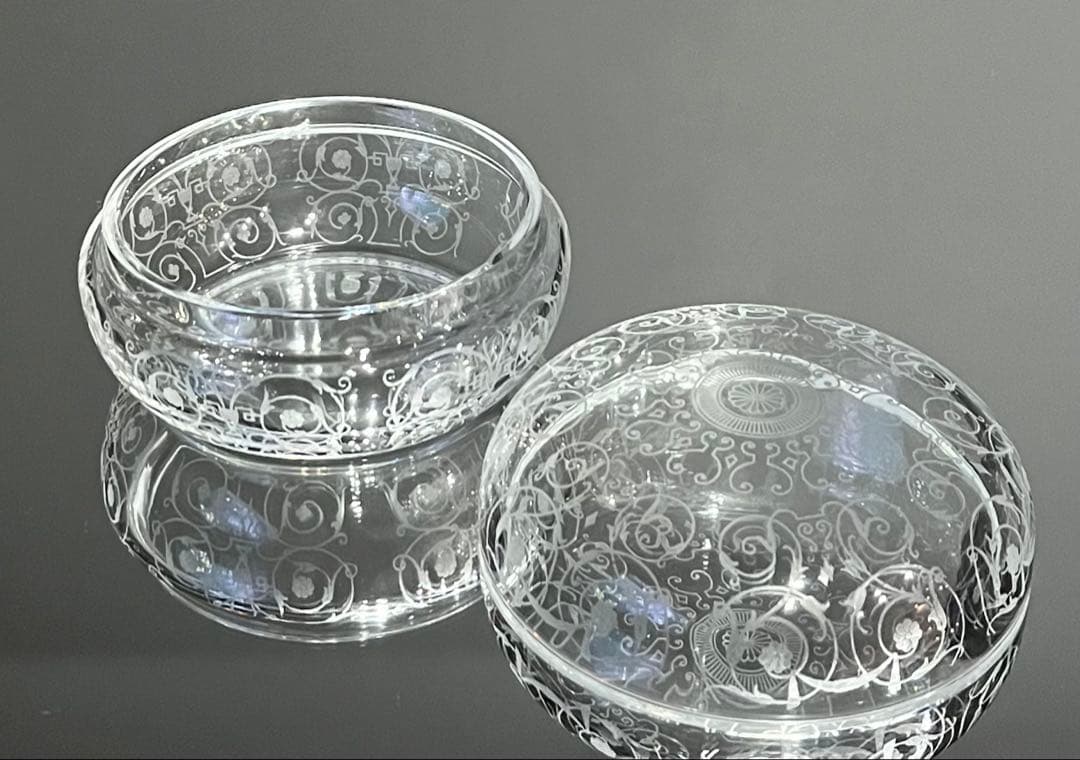 BACCARAT バカラ/ ※美品 ミケランジェロ　蓋物　ボンボニエール