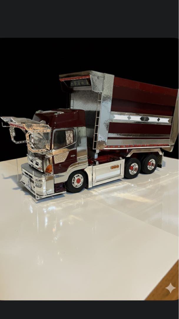 プロフィア、デカ箱ダンプ、デコトラ、完成品1／32