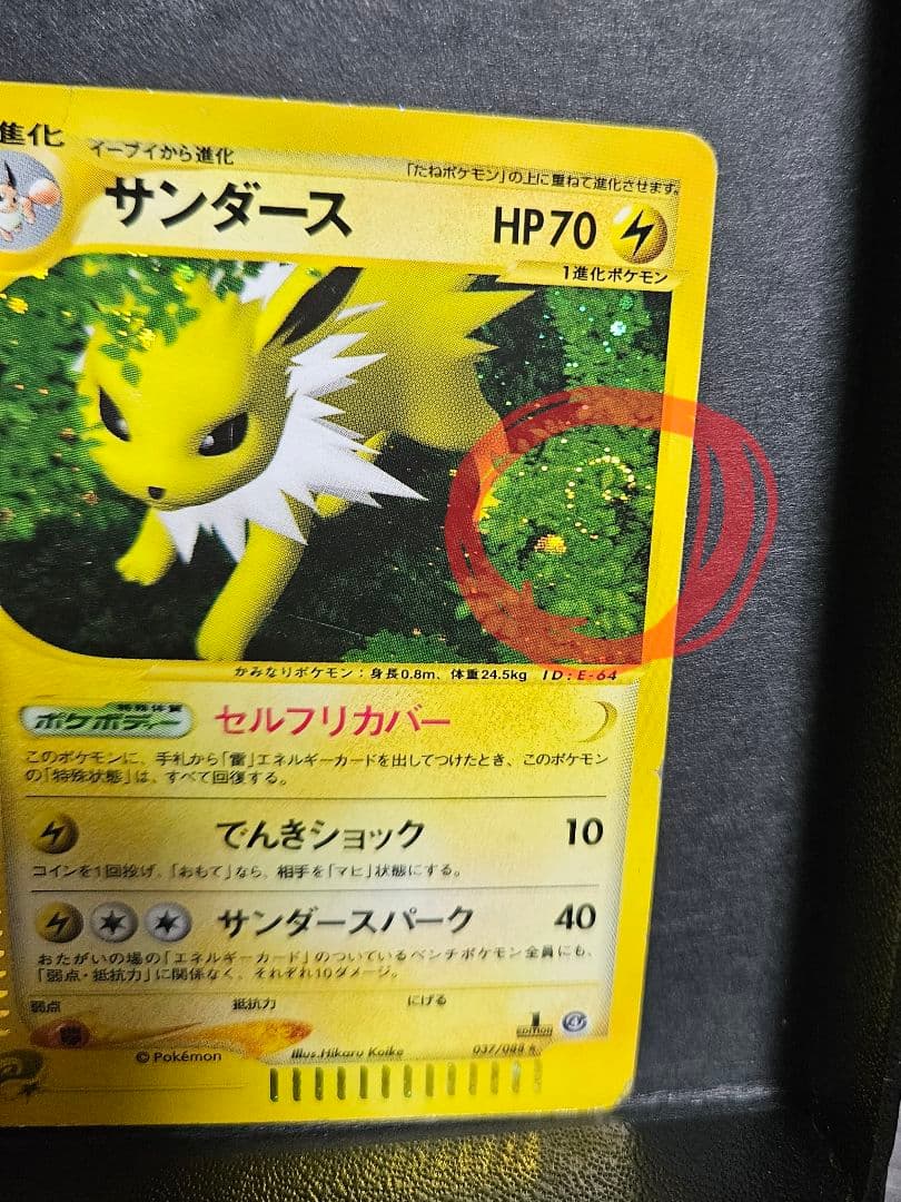 ホロ渦巻き有 サンダース eカード アンリミ 037/088