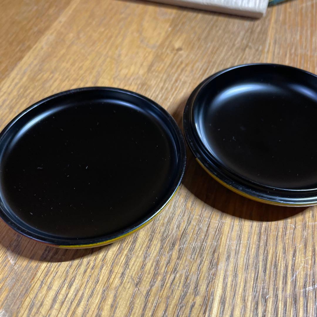 塗師　山下甫斎　独楽香合　共箱