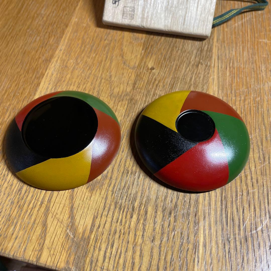 塗師　山下甫斎　独楽香合　共箱