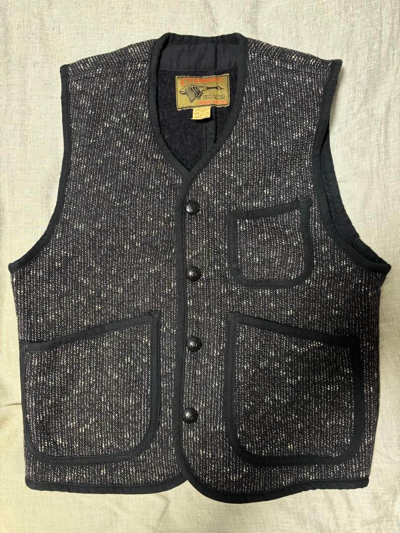 クッシュマン　ビーチクロス ベスト Mサイズ ウール混合ベスト ダークグレー