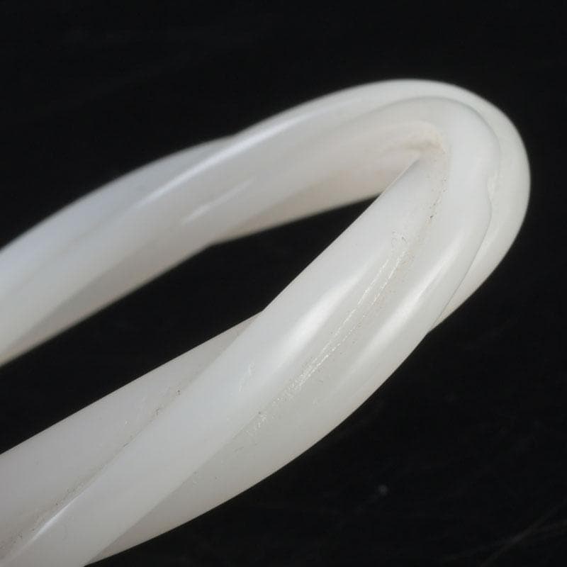 中国　玉石白玉彫刻　玉器　環　装飾品　V　9356E