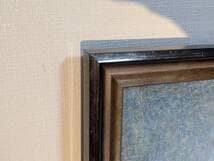 【真作】絵画　油彩10号　パンジー　青の静謐　静物画　優美な青の世界　Y93