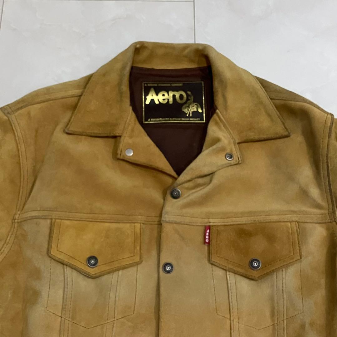 【希少サイズ40】AERO LEATHER スエード トラッカージャケット