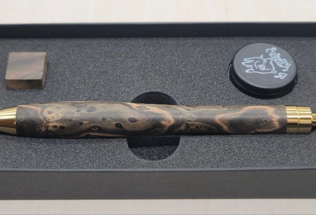 こぶた工房　黒檀瘤　極上杢　シャープペンシル0.5ミリ