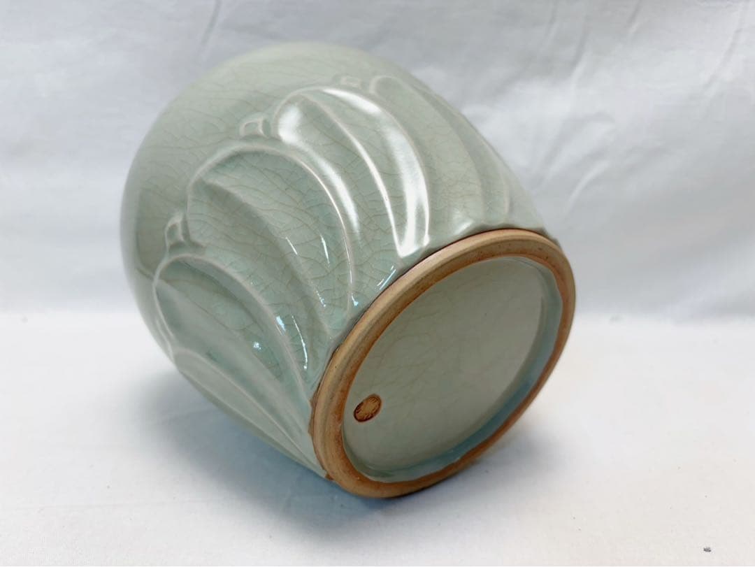 ほぼ未使用 茶道具 中村春晓作 青瓷 皆具 陶印 皆具 共箱