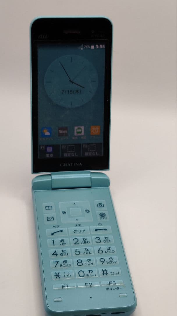 希少 ✨ 美品 GRATINA KYF42 ライトブルー 本体 ガラケー