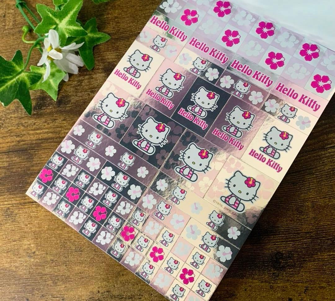 希少レア　ハイビスカス柄　キティ　メモ帳　2000年製 サンリオ