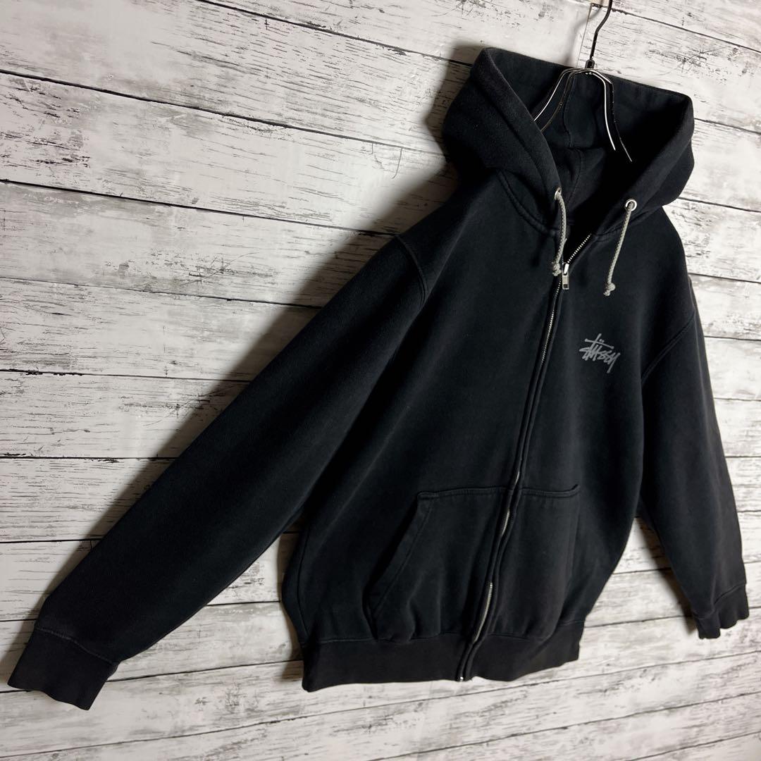 STUSSY◎USA製 ストックロゴ フルジップ パーカー D324