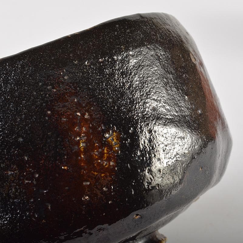 茶道具　楽吉左衛門　長入作　赤黒楽茶碗　書付旦入識箱　M　R7076