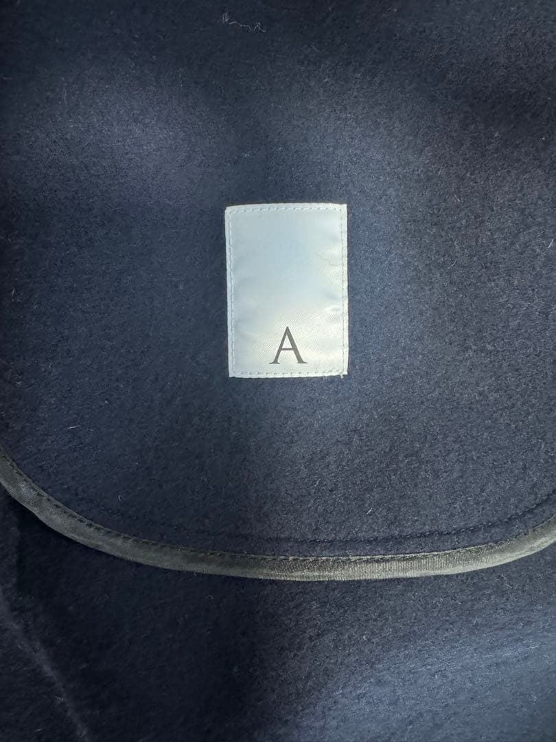 【試着のみ美品】佐藤健　ABYTS ウール リバー チェスターコート ネイビー