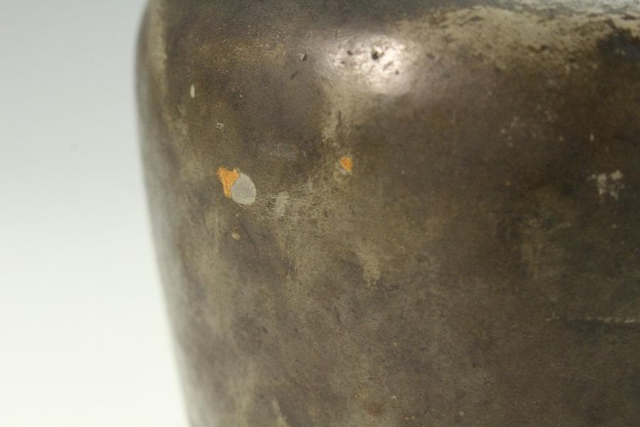 中国美術 煎茶 唐物 古錫 茶入 尚天泰造 時代物 古美術(K-YC457)