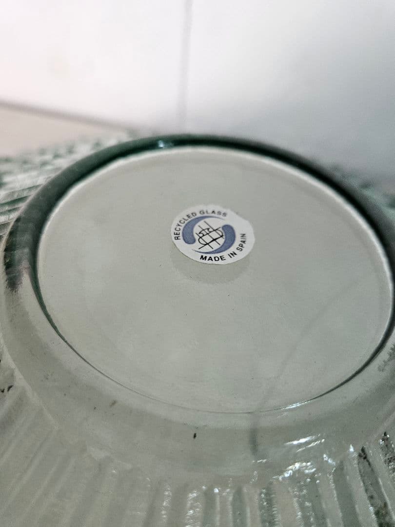 ミッドセンチュリー モダン 大型 ガラスボウル 放射状 大皿 スペイン製