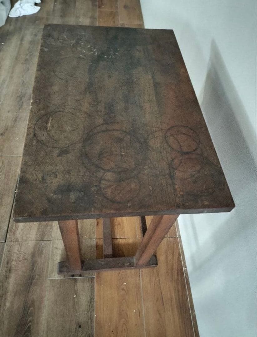 アンティーク　机　学習机　古道具/昭和レトロ/小学校机