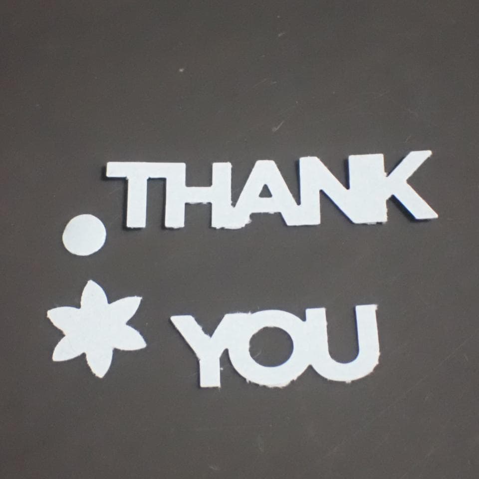 Thank you　ローマ字　英語　クラフトパンチ