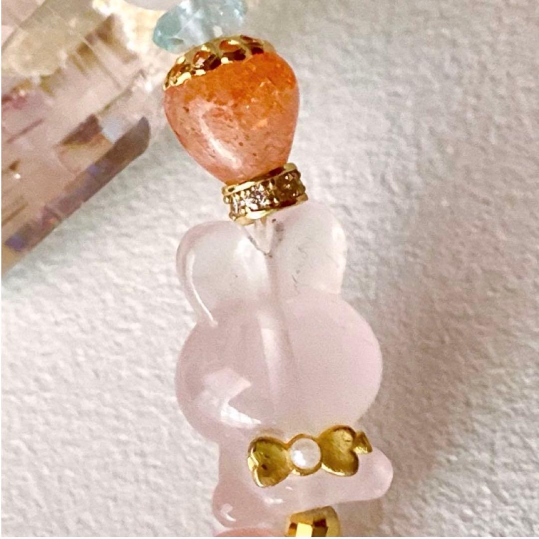 天然石★ブレスレット ストロベリークォーツ ♪ 363