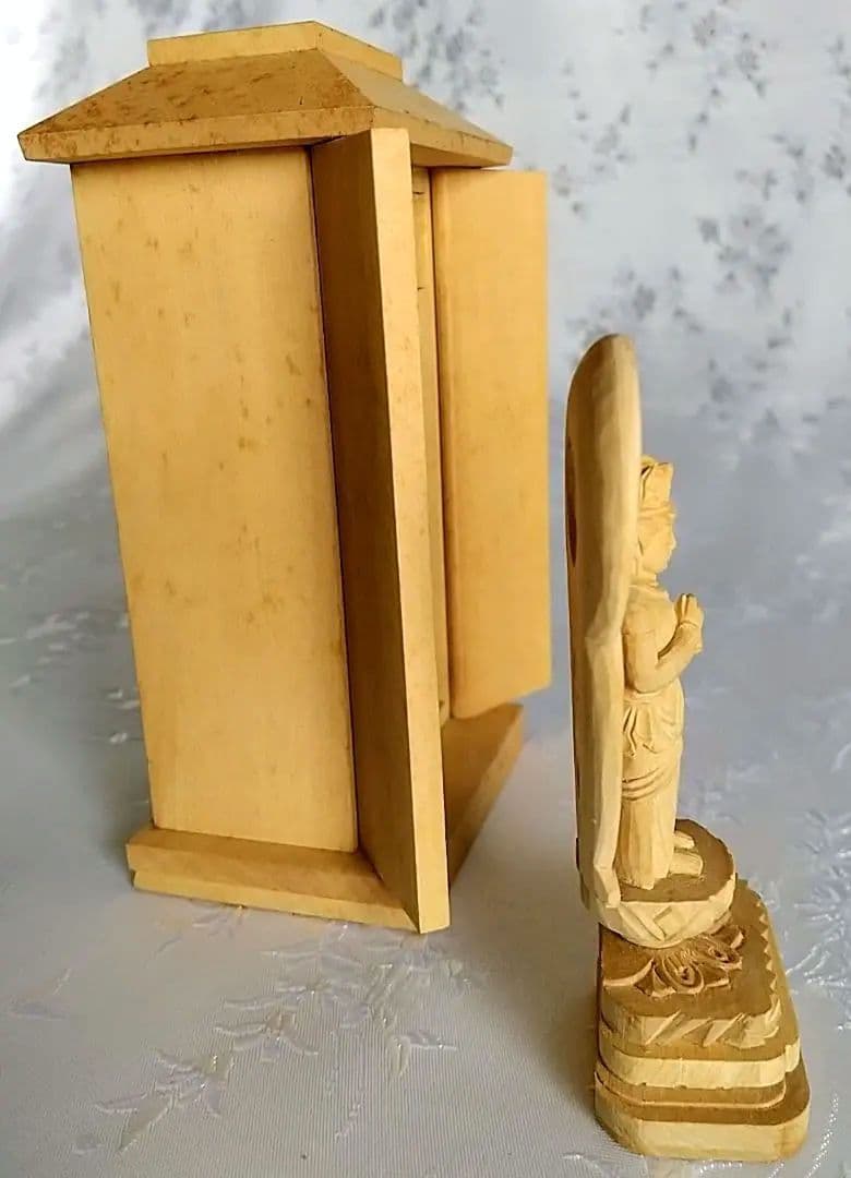 大日如来立像【極小】#404 厨子付き 木彫 仏像