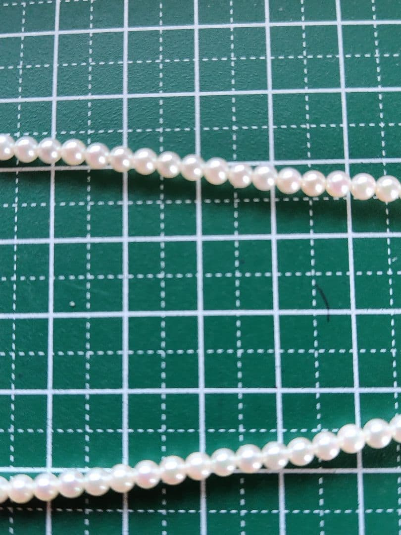 K18WG スライド式アジャスター付き アコヤ真珠ベビーパールネックレス