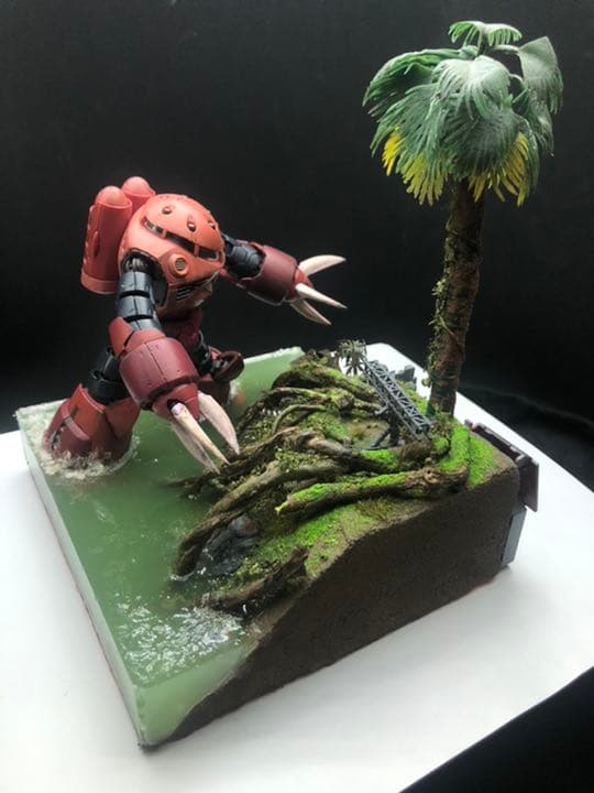 シャア専用ズゴックジャブロー 基地強襲　レジンジオラマ