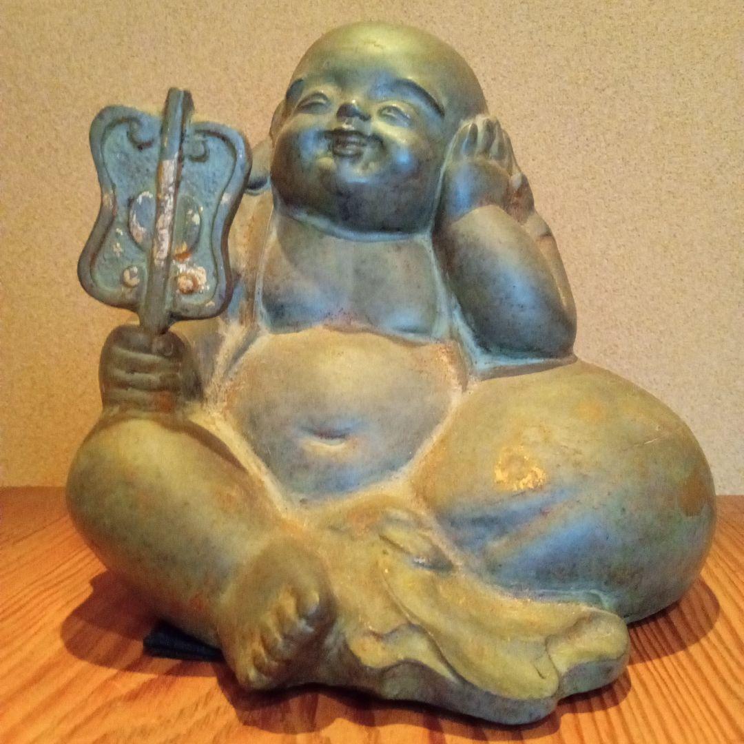 【時代物 珍品】布袋像 ブロンズ・銅？製(2.7㌔)