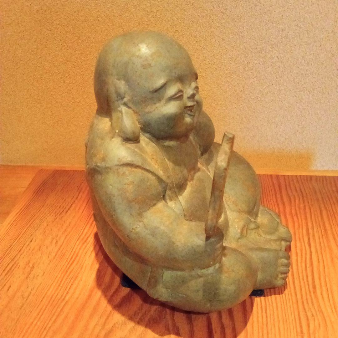 【時代物 珍品】布袋像 ブロンズ・銅？製(2.7㌔)