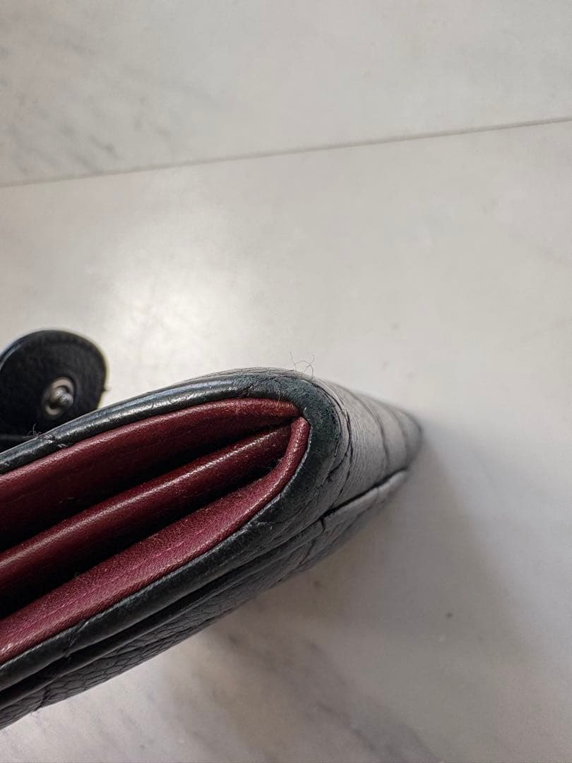 CHANEL マトラッセ・キャビアスキン・ケース／美品