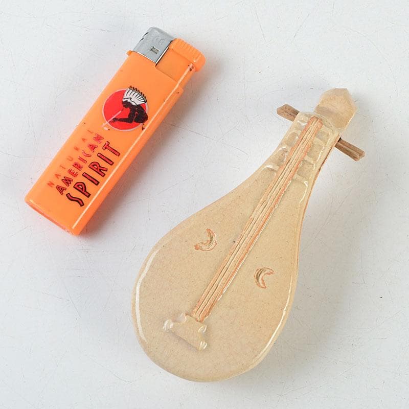 茶道具　宗栄造　萩焼　琵琶香合　V　9382