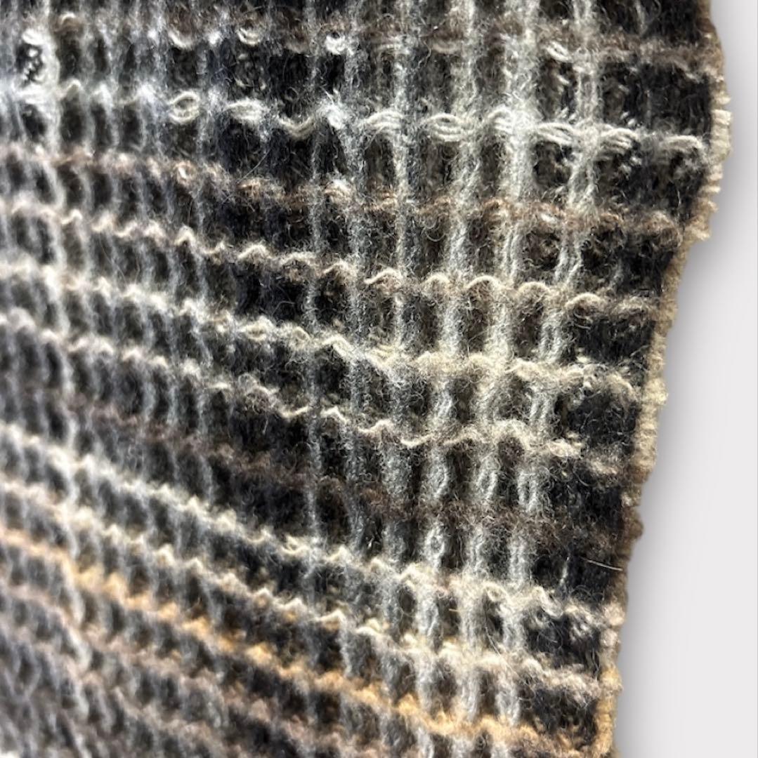 ヴィヴィアンウエストウッド マフラー オーブロゴ刺繍 ワッフル編み ウール 美品