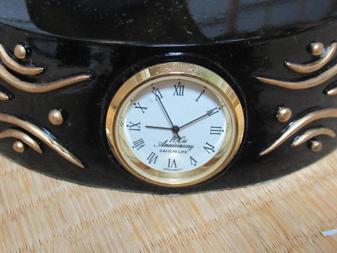 非売品 2002年◆第一生命創立100周年 時計付きミッキーの置物とピンズボール