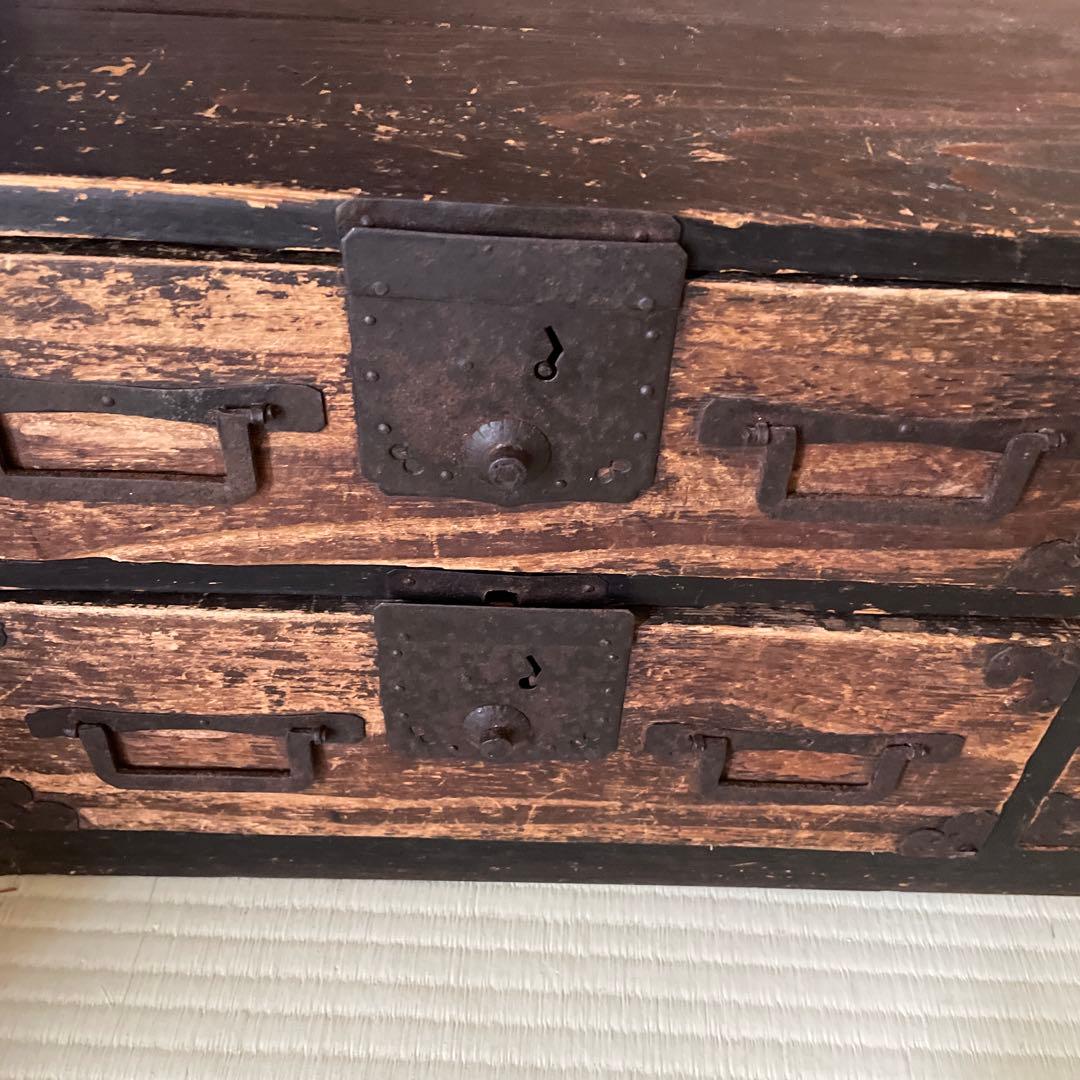 木製アンティーク　時代物　箪笥 タンス　骨董品